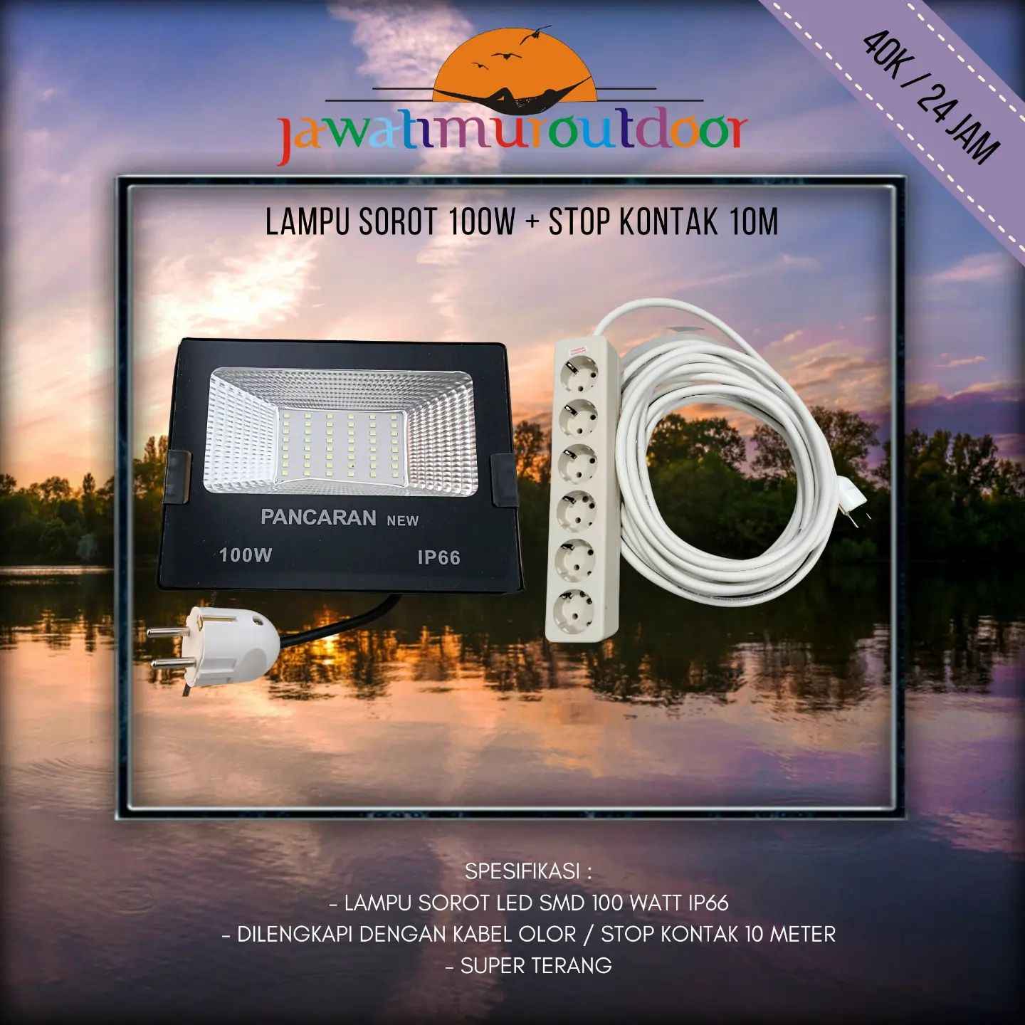 Sewa Lampu Sorot 100 Watt dan Perlengkapan Camping Terbaik di Malang