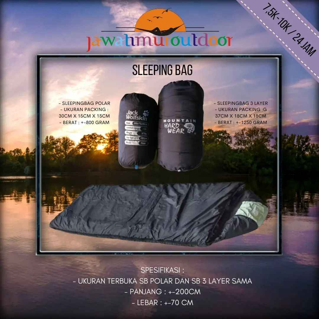 Sewa Sleeping Bag 3 Layer Terbaik di Malang