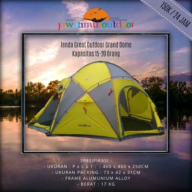 Sewa Tenda Camping Malang Kapasitas 15-20 Orang