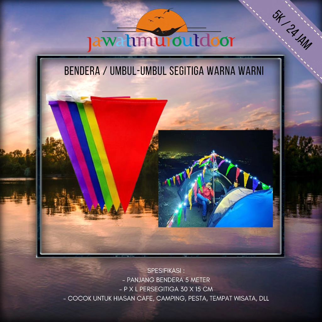 Sewa Bendera Umbul-umbul Segitiga Warna-warni di Malang